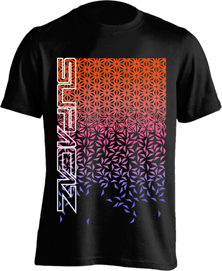 Supacaz Shirt Star Fade Sort Orange Lilla